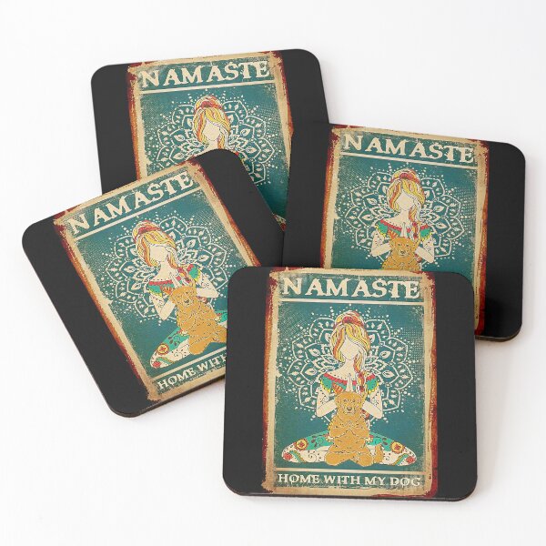 Item preview, Namaste home with my dog Hippie Girl   designed and sold by SameeraDammeyer.