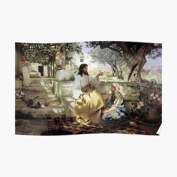 Vintage Henry Siemiradzki - Christ Martha Maria 1886 Fine Art Poster