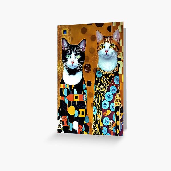 Item preview, Klimt-style Fine Art Cats designed and sold by GoogooPop.