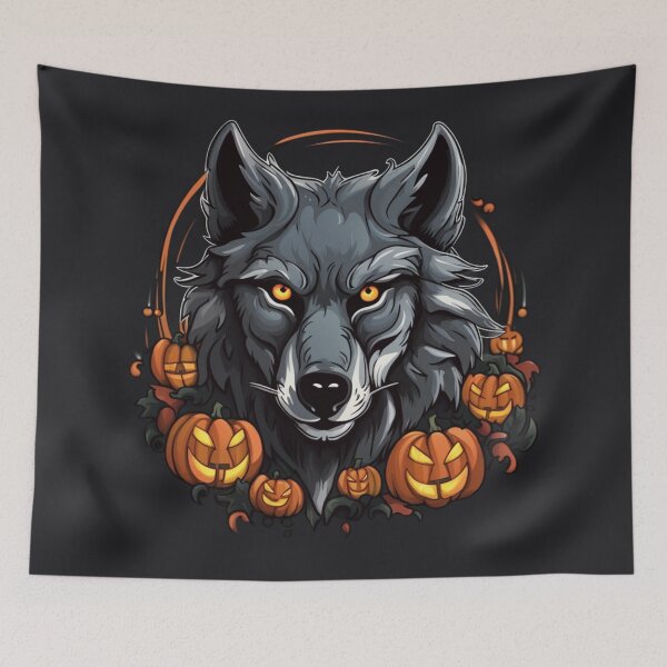 Item preview, Moonlit Haunt: Halloween Wolf designed and sold by NightshadeWolfs.