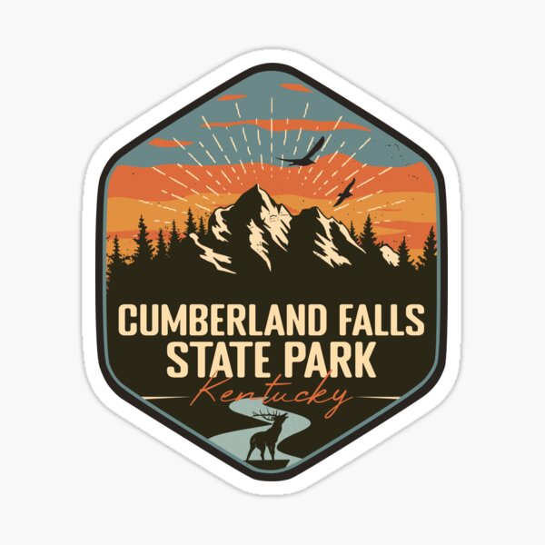 Item preview, Cumberland Falls State Park Kentucky - KY Retro Souvenir Badge designed and sold by mountainfad.