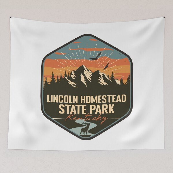 Item preview, Lincoln Homestead State Park Kentucky - KY Retro Souvenir Badge designed and sold by mountainfad.