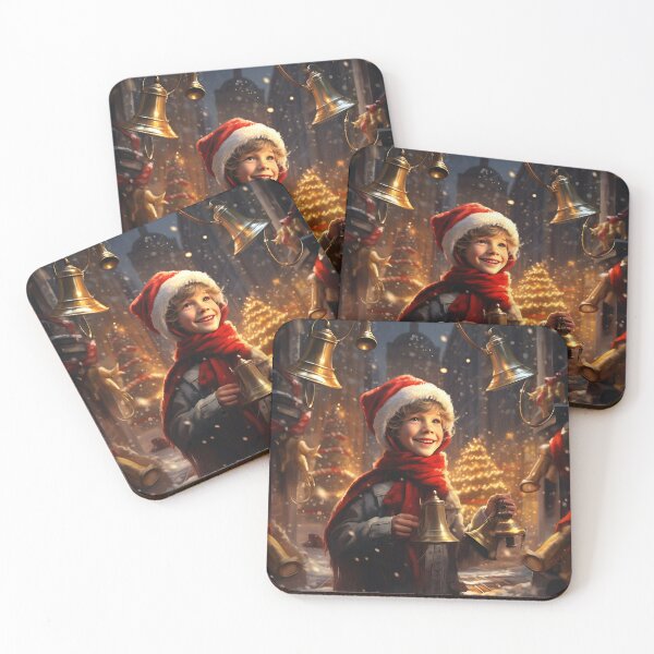 Item preview, Boy Holding Christmas Bells designed and sold by dcrc.
