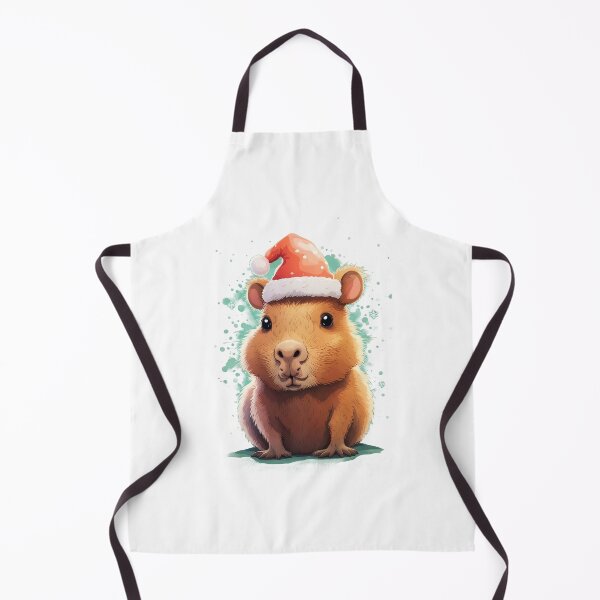 Item preview, Cute Capybara in Christmas Hat designed and sold by Mechanical-Artt.