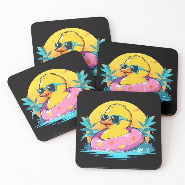Item preview, Cool Retro Yellow Duck in Sunglasses 70s 80s Funny Duck designed and sold by KsuAnn.