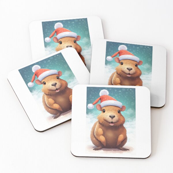 Item preview, Merry Christmas Capybara designed and sold by Mechanical-Artt.