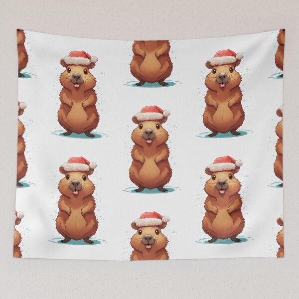 Item preview, Capybara's Yuletide Happiness designed and sold by Mechanical-Artt.