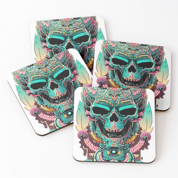 Item preview, alienlove 64 good mood lucky funny skull designed and sold by alienlove-8.