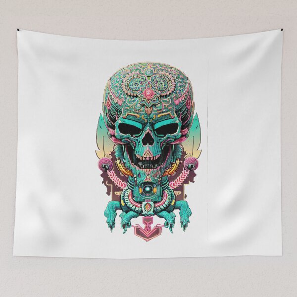 Item preview, alienlove 64 good mood lucky funny skull designed and sold by alienlove-8.