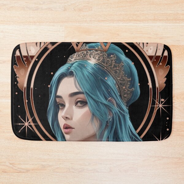 Item preview, Girl with green hair wearing a crown designed and sold by HarridanCreates.