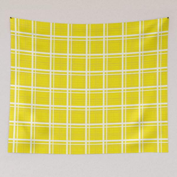 Item preview, Yellow Windowpane Plaid Texture Pattern designed and sold by PatternTitan.