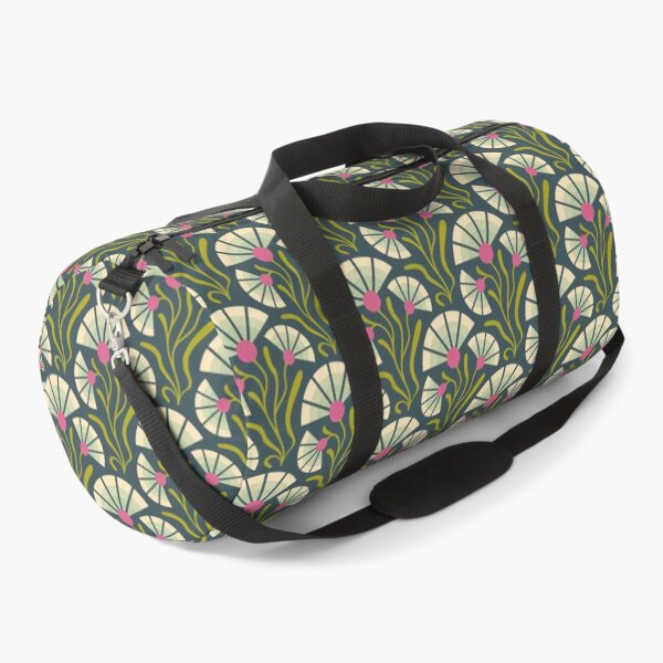 Item preview, KF 0168 E - Vintage Retro 70s Floral Pattern in Green and Pink designed and sold by KhakiFinch.