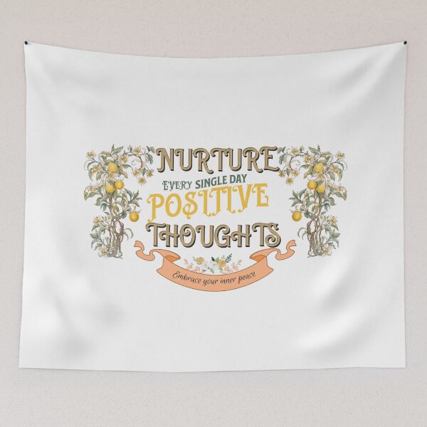 Item preview, Nurture Positive Thoughts Mental Wellness Design designed and sold by CheekyChimpCo.