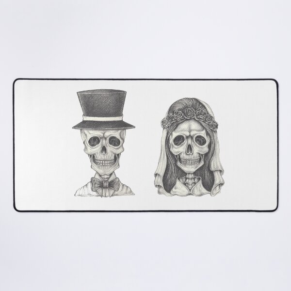 Item preview, Couple love wedding skull. designed and sold by Jiwsurreal.