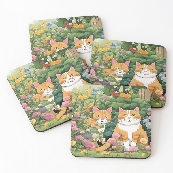 Item preview, gatos en el jardin designed and sold by pig2u.