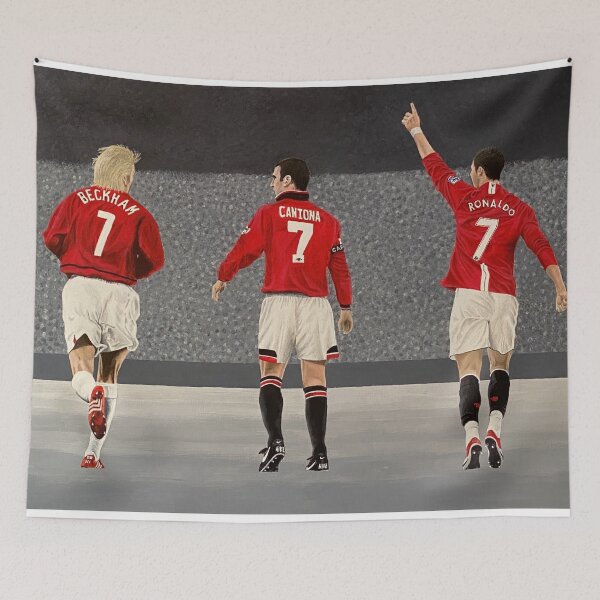 Item preview, My painting of 3 of the great Manchester Uniteds No.7's designed and sold by mikzart.