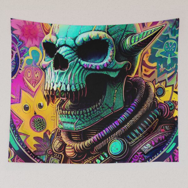Item preview, alienlove 65 good mood lucky funny skull designed and sold by alienlove-8.