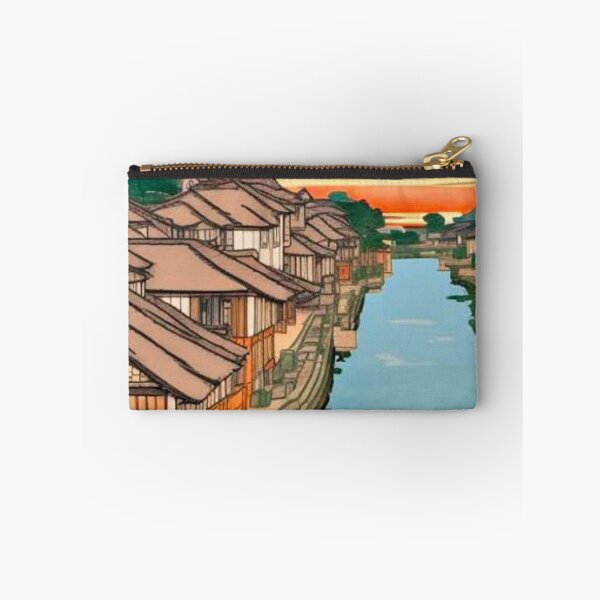 Item preview, Houses edging the canal designed and sold by George Hutton Hunter.