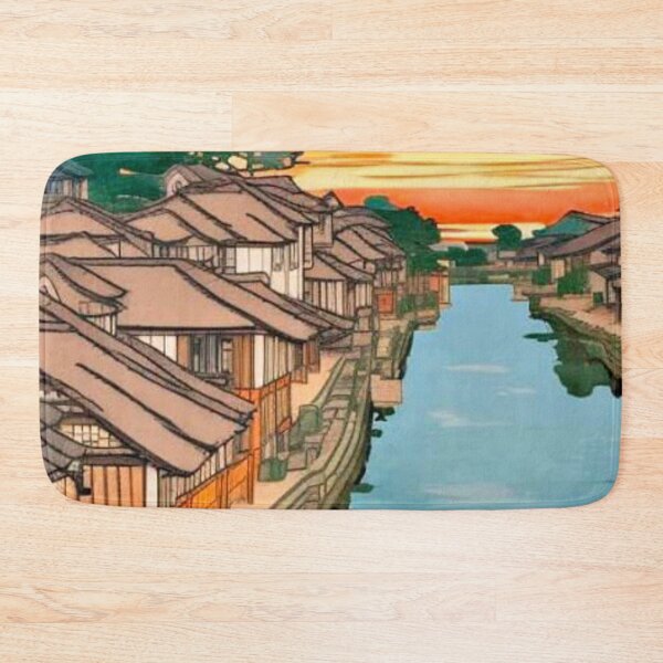 Item preview, Houses edging the canal designed and sold by George Hutton Hunter.