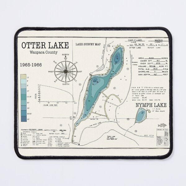 Item preview, Otter and Nymph Lakes WI Waupaca County designed and sold by Jean Plout.