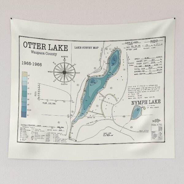 Item preview, Otter and Nymph Lakes WI Waupaca County  designed and sold by Jean Plout.