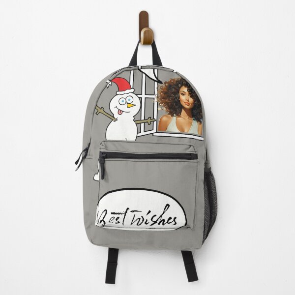 Item preview, Pretty woman and snowman - best wishes. designed and sold by esao.