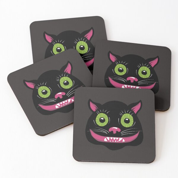 Item preview, Creepy Cute Cat Face Vintage Style Illustration designed and sold by CheriesArt.