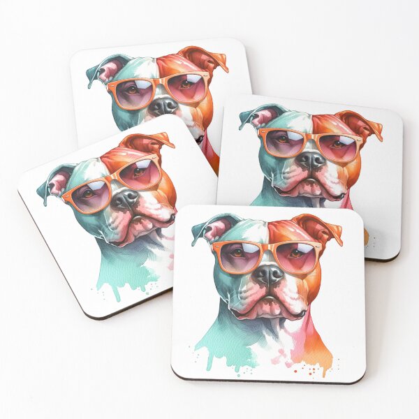 Item preview, Cool Pitbull Vibes: Dynamic Watercolor Art designed and sold by WatercolorWhisk.