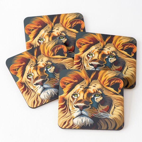 Aperçu de l'œuvre Portrait de lion, art généré par Ai créée et vendue par ACC .