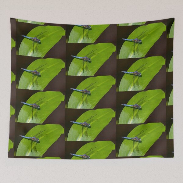 Item preview, Dragonfly Lovers: Blue Dasher ~ Jigsaw Puzzle ~ Decorate Your Home With Wall Art, Metal Art, Wall Clock, Tapestry, Comforter, Throw Blanket, Throw Pillow, Shower Curtain & More designed and sold by MoreEZUSA-Here.
