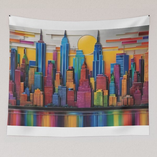 Item preview, Colorful NYC Skyline  designed and sold by shutterrudder.