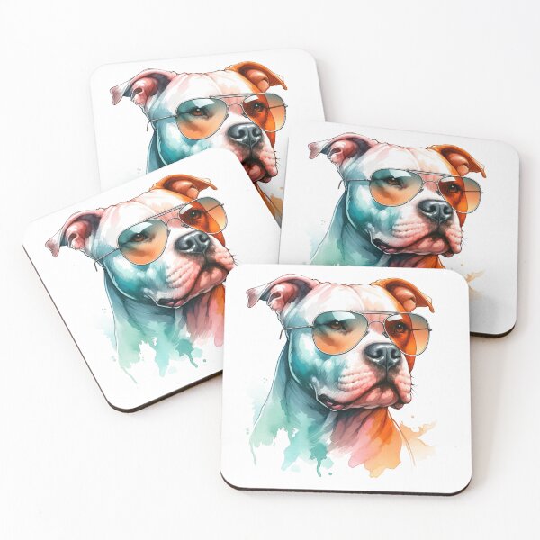 Item preview, Pitbull Elegance: Vivid Watercolor Expression designed and sold by WatercolorWhisk.