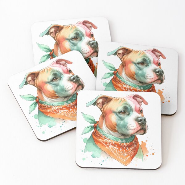 Item preview, Pitbull Elegance: Bohemian Watercolor Essence designed and sold by WatercolorWhisk.