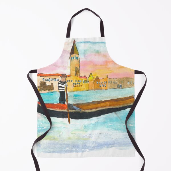 Item preview, Venice Expressionistic Watercolor Gondola on Canal Grande designed and sold by artshop77.