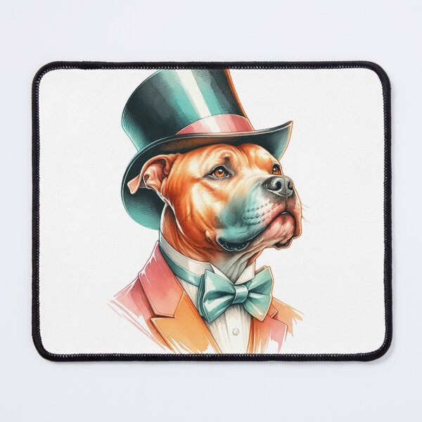 Item preview, Dapper Pitbull: Gentleman's Essence in Watercolor designed and sold by WatercolorWhisk.