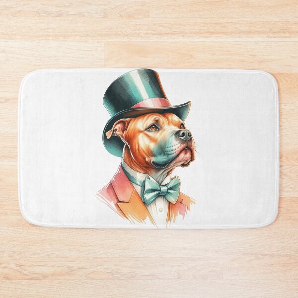 Item preview, Dapper Pitbull: Gentleman's Essence in Watercolor designed and sold by WatercolorWhisk.