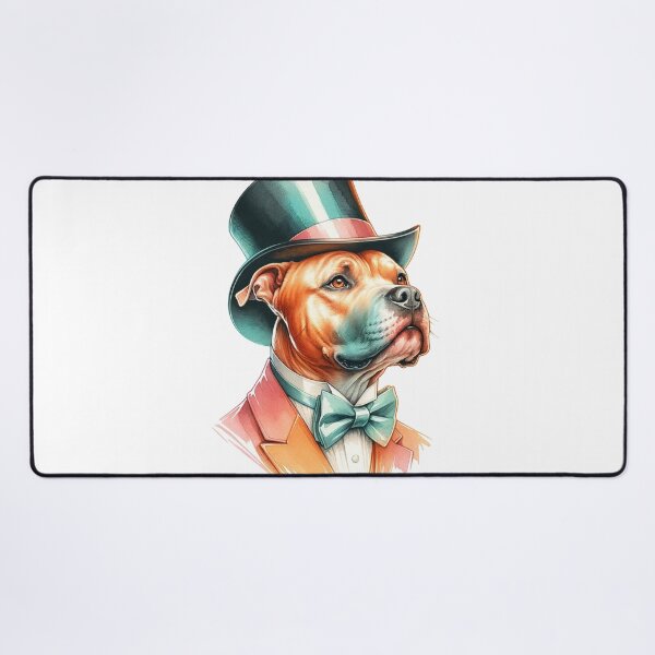 Item preview, Dapper Pitbull: Gentleman's Essence in Watercolor designed and sold by WatercolorWhisk.
