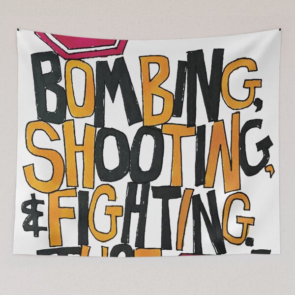 Item preview, STOP BOMBING SHOOTING AND FIGHTING. JUST STOP designed and sold by Seth Bond Perry.