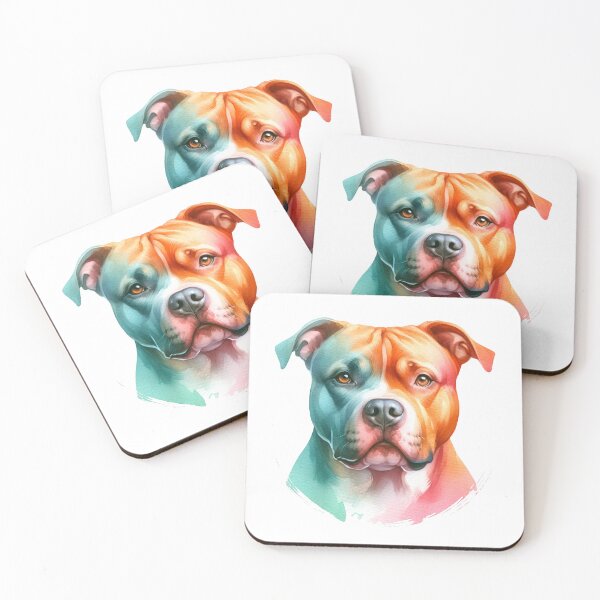 Item preview, Colorful Essence: Pitbull in Dreamy Watercolor designed and sold by WatercolorWhisk.