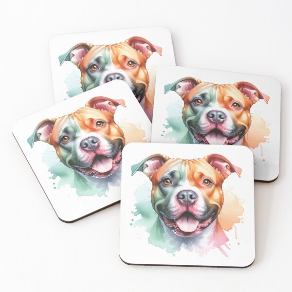 Item preview, Captivating Gaze: Pitbull's Watercolor Splendor designed and sold by WatercolorWhisk.