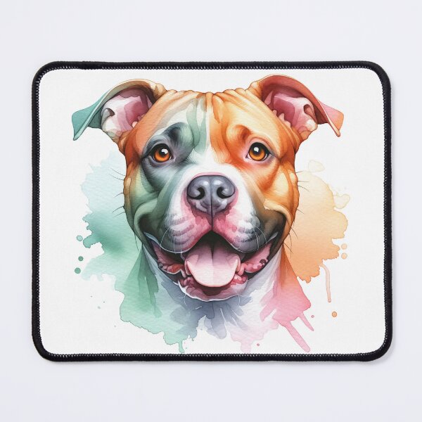 Item preview, Captivating Gaze: Pitbull's Watercolor Splendor designed and sold by WatercolorWhisk.
