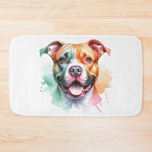 Item preview, Captivating Gaze: Pitbull's Watercolor Splendor designed and sold by WatercolorWhisk.