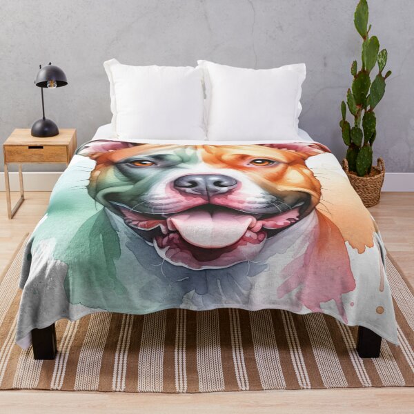 Item preview, Captivating Gaze: Pitbull's Watercolor Splendor designed and sold by WatercolorWhisk.