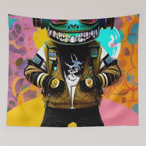 Item preview, alienlove 70 good mood lucky funny skull designed and sold by alienlove-8.