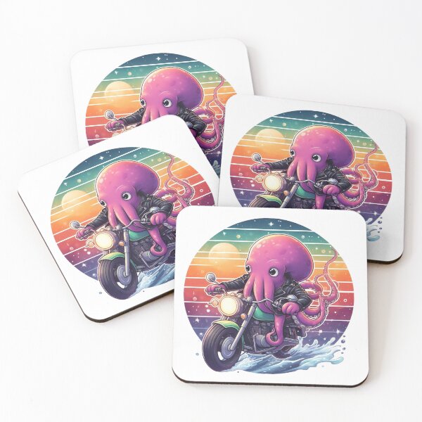 Item preview, Squid riding a motorcycle. designed and sold by winrich.