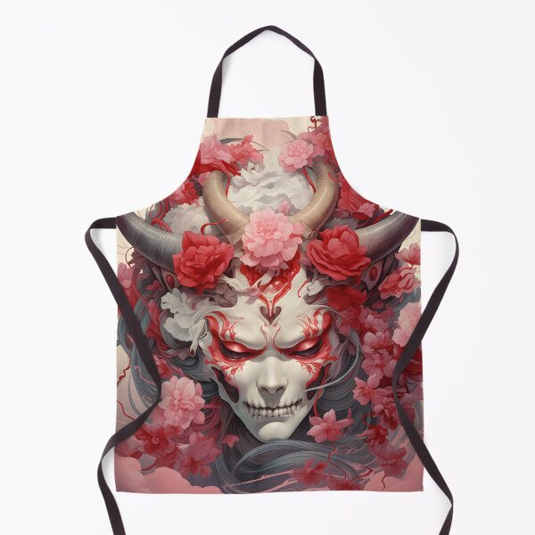 Item preview, Horned Skull with Red Flowers designed and sold by soulofalion.