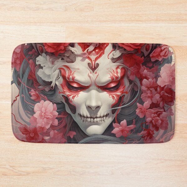 Item preview, Horned Skull with Red Flowers designed and sold by soulofalion.