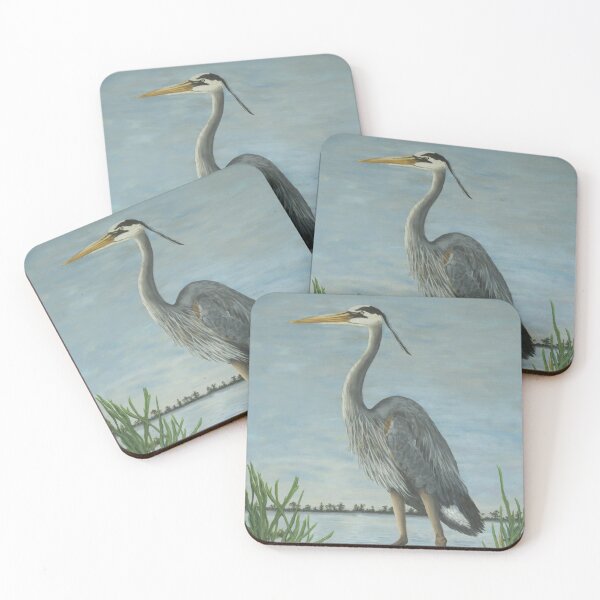Item preview, Blue Heron Art Print | Coastal Art designed and sold by YellowDotArtist.