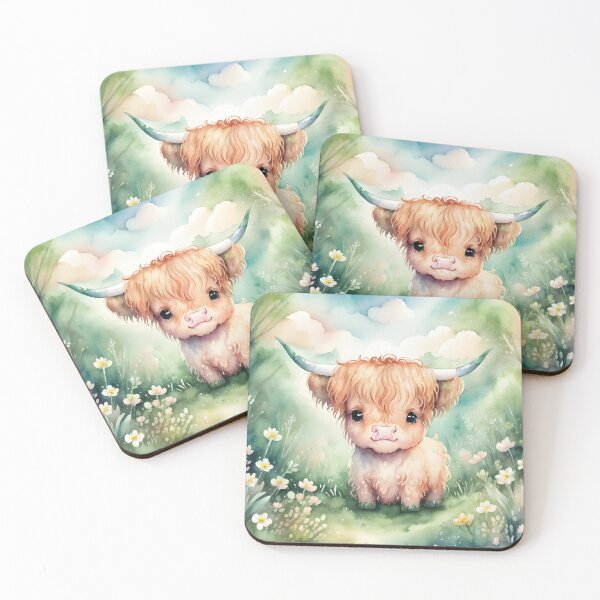 Item preview, Watercolor Scottish Highland cow designed and sold by Nolan6.