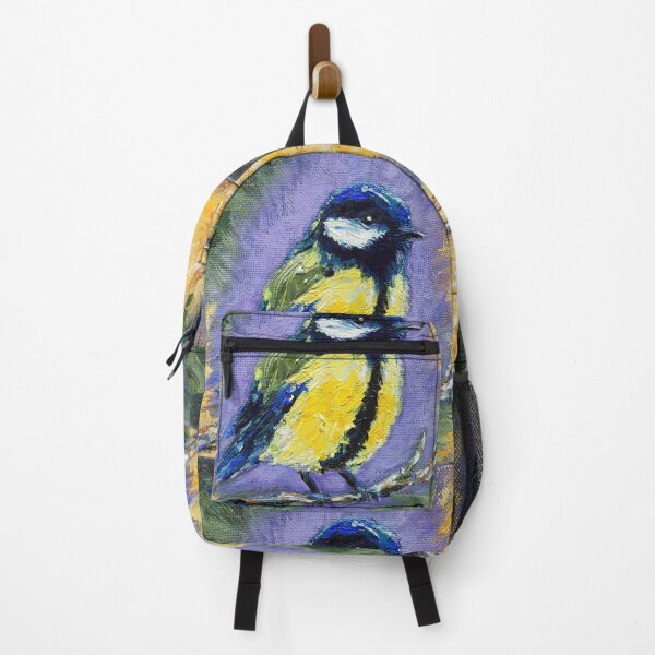 Item preview, Great Tit Blue Bird Oil painting designed and sold by ArtUnova.